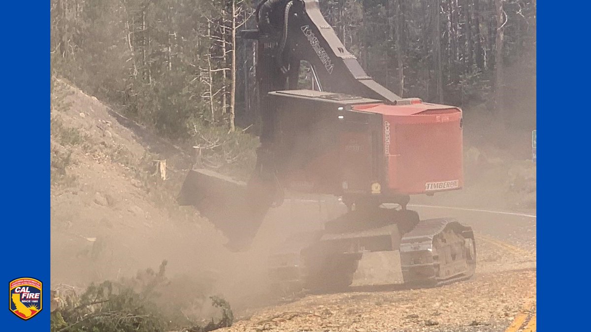 CALFIREAEU's tweet photo. CAL FIRE resources clearing multiple road hazards on the Highway 88 corridor during the #CaldorFire. https://t.co/2UlUlbs6HR