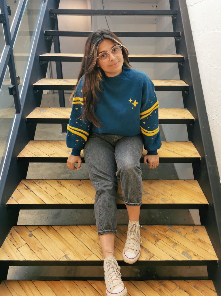 carmiico's tweet image. she's here and she's beautiful ✨ my lil sweater design brought to life