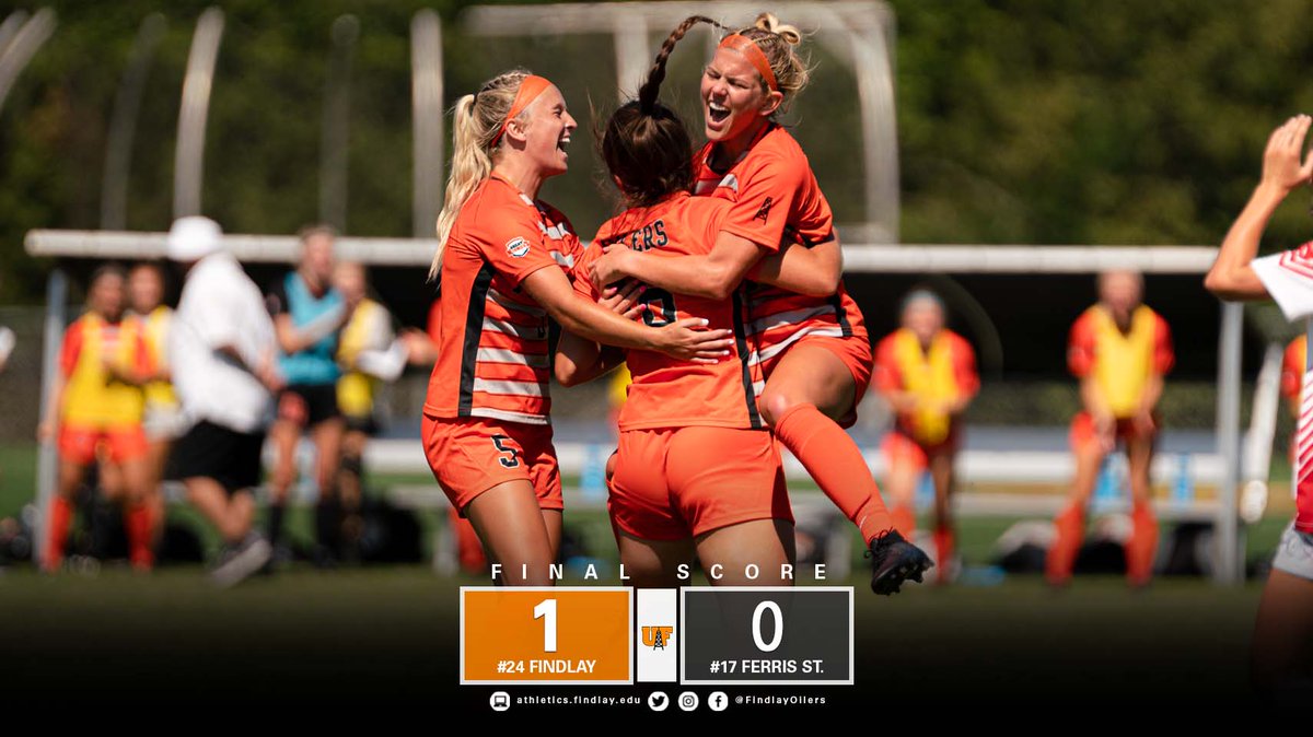 WINNERS!

Findlay takes down their first ranked opponent since 2012 with a 1-0 win over no. 17 Ferris State! Madison Mlsna's goal with 14 minutes left was the difference as we start the season with a dub!

⚽️: athletics.findlay.edu/x/3by60