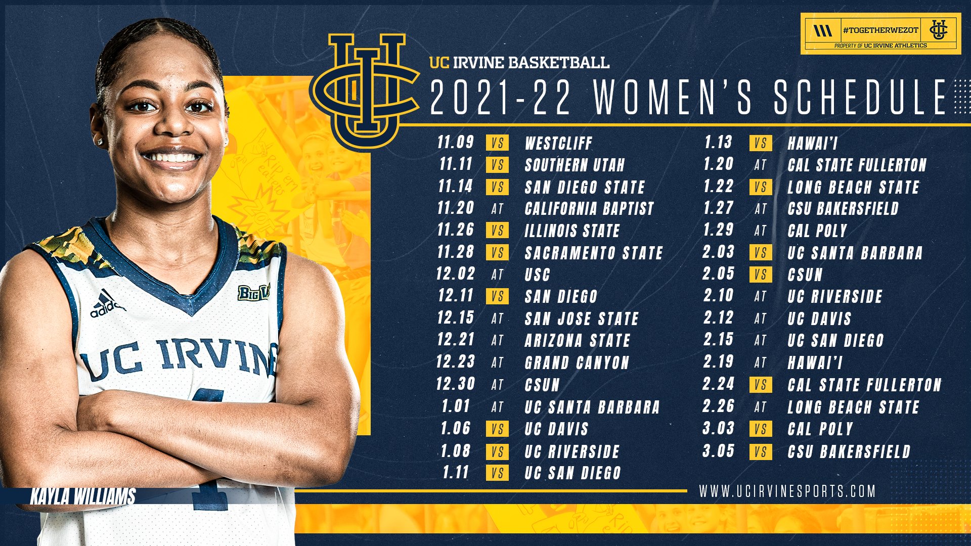 The Big E 2022 Schedule Uci Women's Basketball On Twitter: "It's Finally Here! Our 2021-2022  Schedule Is Here Featuring A Full Slate Of Big Matchups. We Cannot Wait To  Get Started! Who Are You Most Excited To
