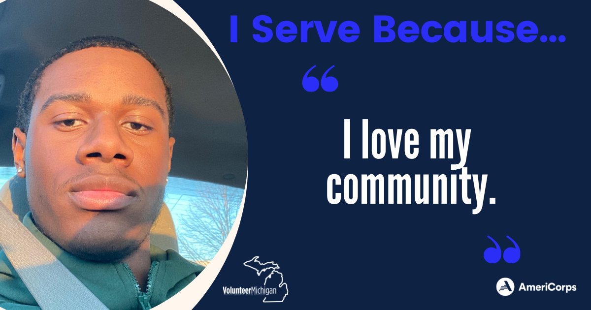 miamericorps's tweet photo. Darius Oatis serves with @LAWNAcademy because he loves his community! #MIReasonToServe #WhatsAtYourCore https://t.co/OlylDEsRwe