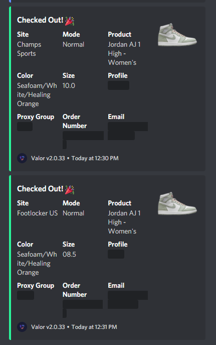 giofish24's tweet image. 2nd day in a row.  @ValorAIO  automation off to a good start.  @LiveProxies always coming through.