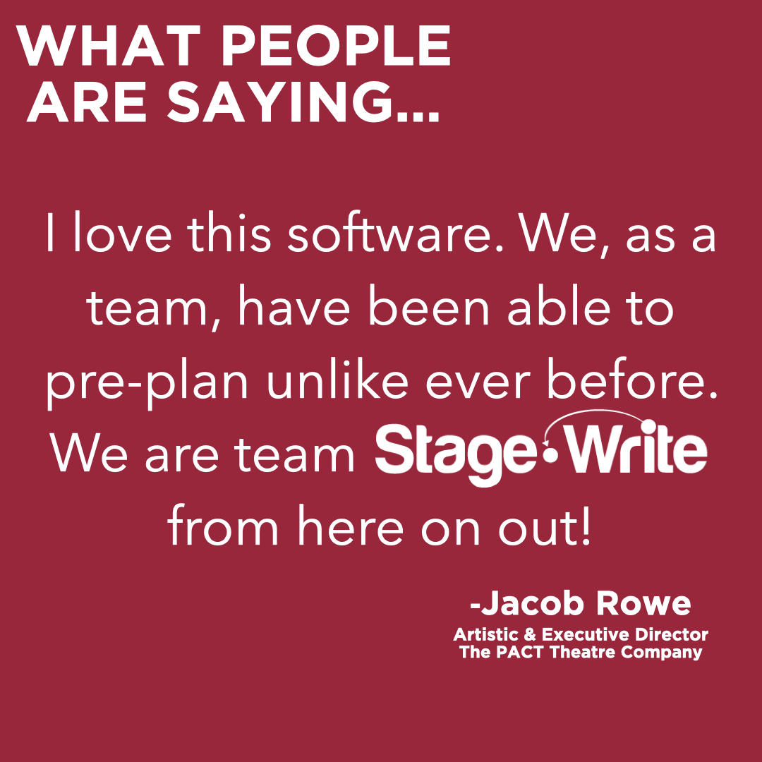 StageWriteApp's tweet image. Thank you to Jacob Rowe and the entire team at @thePACTmobile!

#stagewritesoftware #stagewrite #mtishows #musictheatreinternational #digitialmaterials #virtualstage #unlimitedcreativity