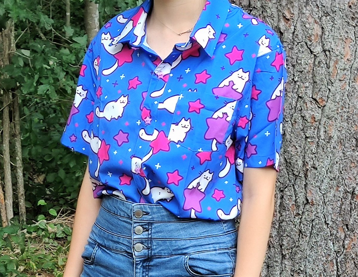 TWILIGHT SKY 🌟 Part of my Pride Sky collection releasing on Tuesday in XS-4XL!

This one has star buttons! ⭐