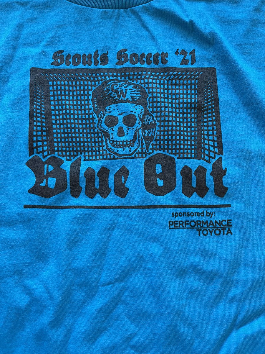 Next Tuesday is our Blue Out game!!  Plenty of shirts still for sale ($5).  They’ll be on sale again during lunches next Tuesday, or see any of the boys soccer players to purchase.  Come on out Tuesday for the Blue Out game and cheer on the boys!  <a href="/CWScoutsSports/">CWAthletics</a> <a href="/ConradWeiserHS/">Conrad Weiser High School</a>