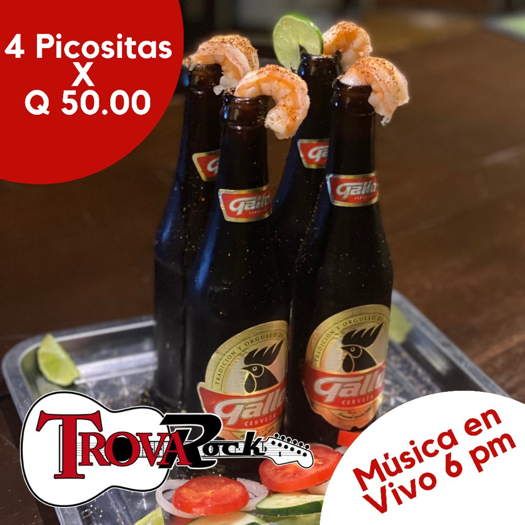 trovarockxela's tweet photo. #JuevesDeTrova en TrovaRock Xela 

Abrimos a partir de las 4:00 pm

Te esperamos 🍻🎶👌🏻 https://t.co/8gRCVyi06b