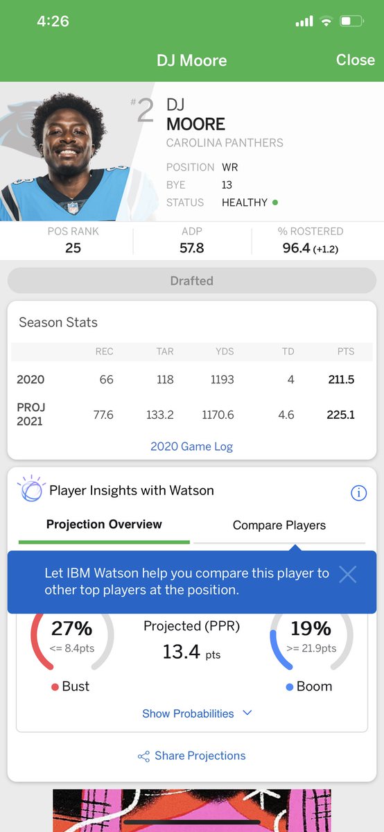 JCBrooks_'s tweet photo. Hey @Panthers I think @ESPNFantasy may have a mix up https://t.co/NDdyzv4Gg7