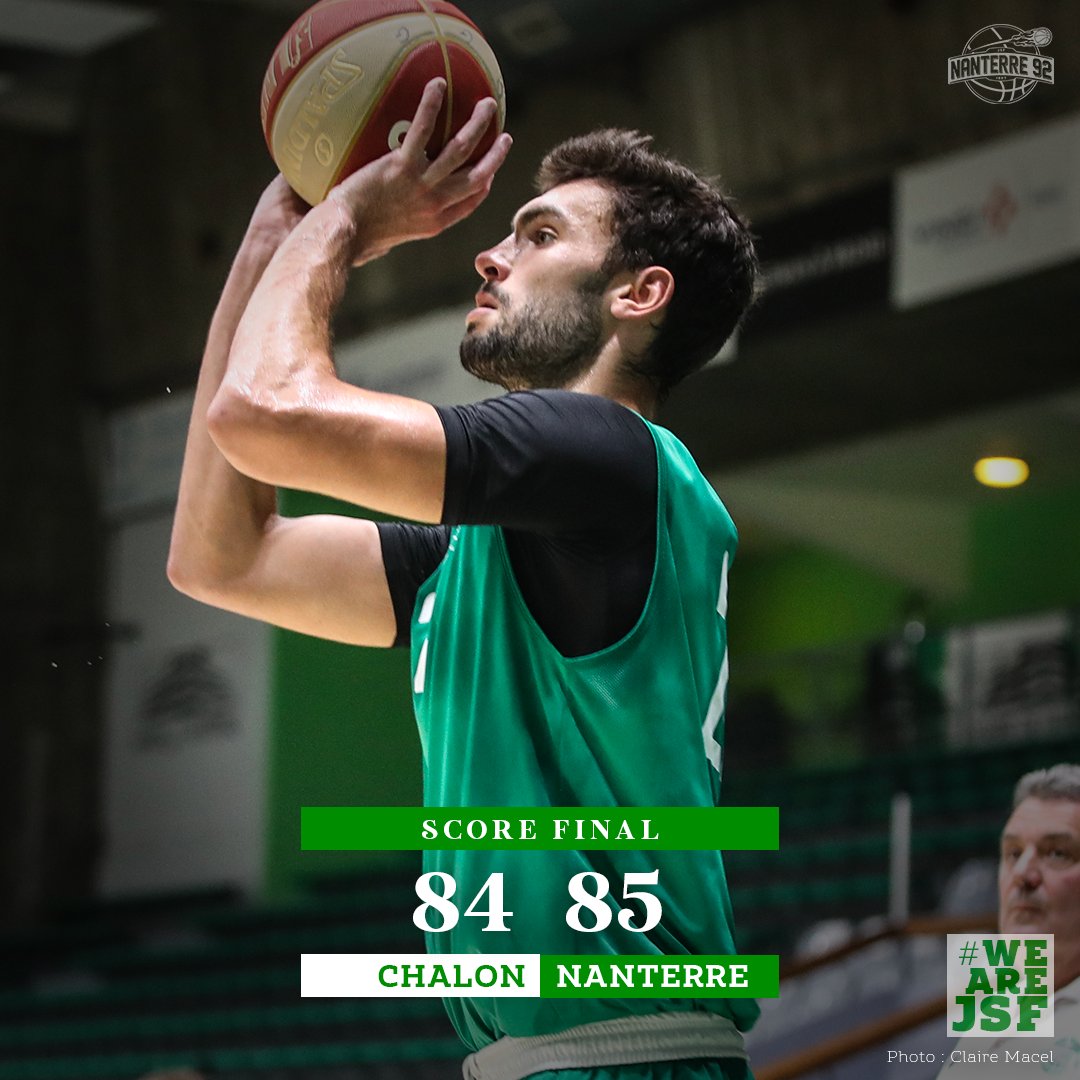 Nanterre92's tweet photo. 🏀 Après prolongation, Nanterre 92 s'impose d'un petit point face à l'Elan Chalon, sur un alley-oop, au buzzer, de Chris Horton (passe de @Delassebat)

➖➖➖➖➖➖➖➖ 
@ELANCHALON 🆚 @Nanterre92 

#WeAreJSF https://t.co/cAfIUQXr4W