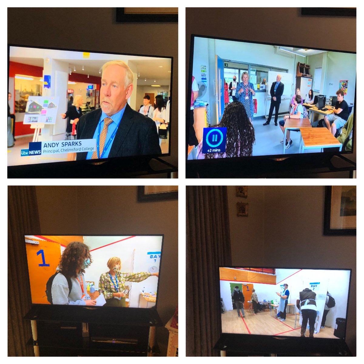 TV cameras and Vicky Ford MP were at Chelmsford College today to see students getting their COVID test as they are welcomed back for the new year. Well done! <a href="/chelmsfordcol/">Chelmsford College</a> <a href="/vickyford/">Vicky Ford</a> <a href="/Spaxboyz/">Andy Sparks</a>