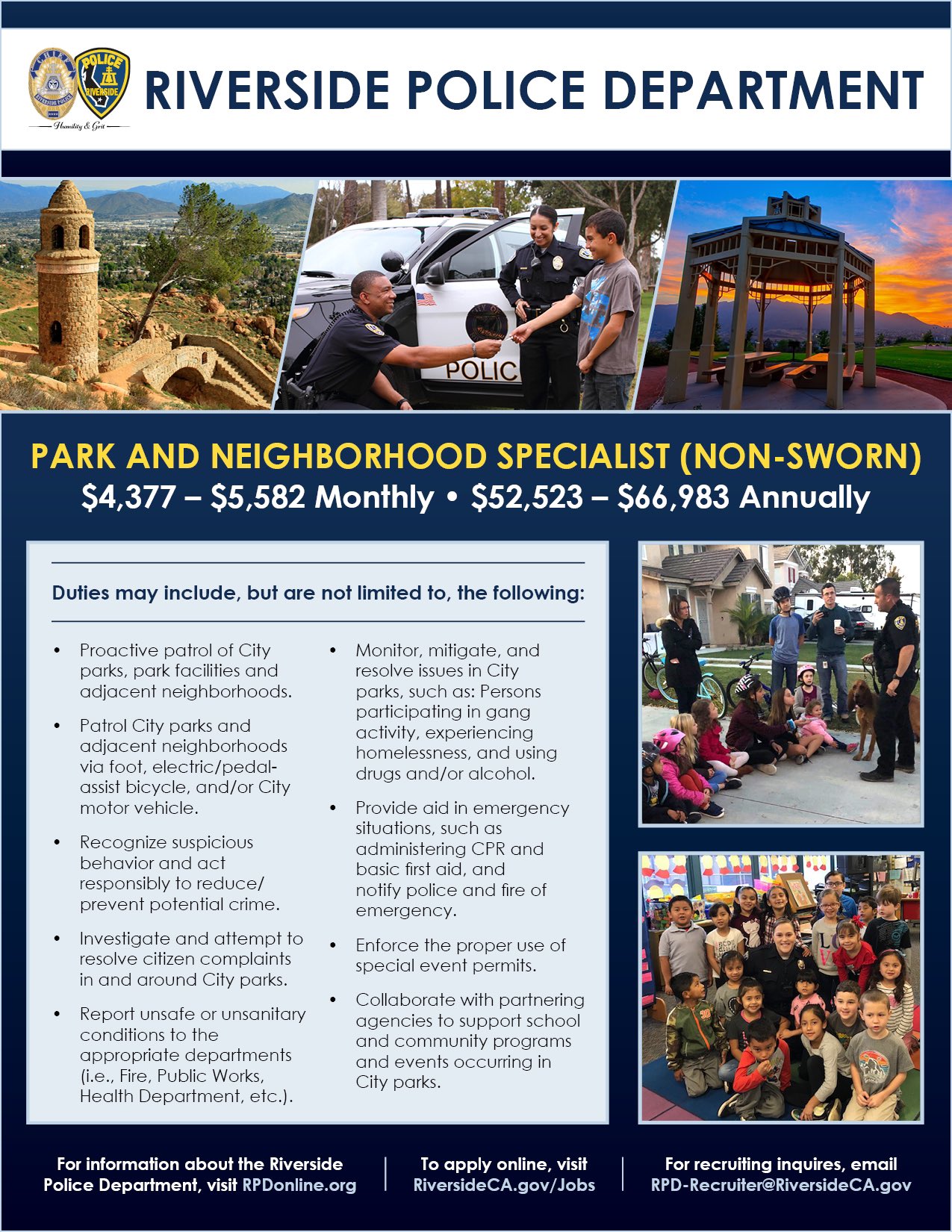 City of Riverside Police Department on Twitter "PARK AND NEIGHBORHOOD