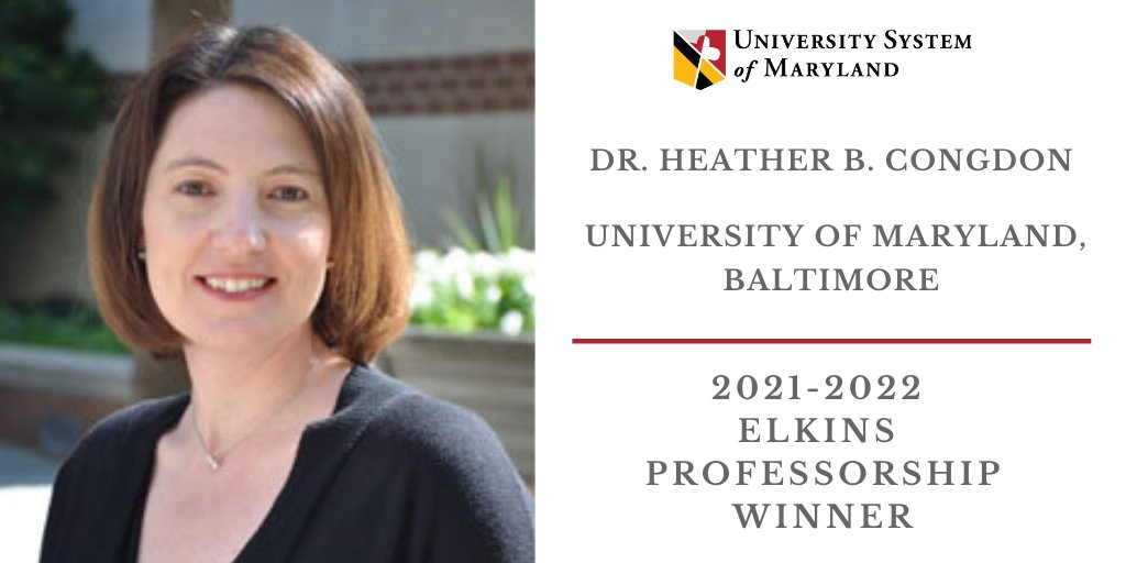 The USM recognizes Dr. Heather Congdon, Co-Director of <a href="/UMBaltimore/">University of Maryland, Baltimore</a>'s Center for Interprofessional Education, with the Wilson H. Elkins Professorship to advance her collaboration with <a href="/KirwanCenter/">Academic Innovation</a> on a digital badging initiative for health care workers.