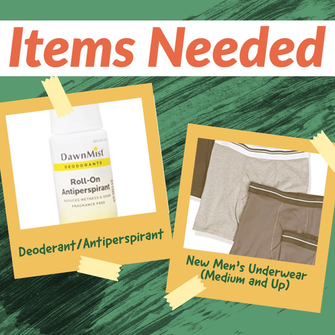 Can you imagine not being able to change your underwear whenever you want? Some of the individuals we serve have not had a change of underwear in several weeks! You can help make a difference for them! (1/2)