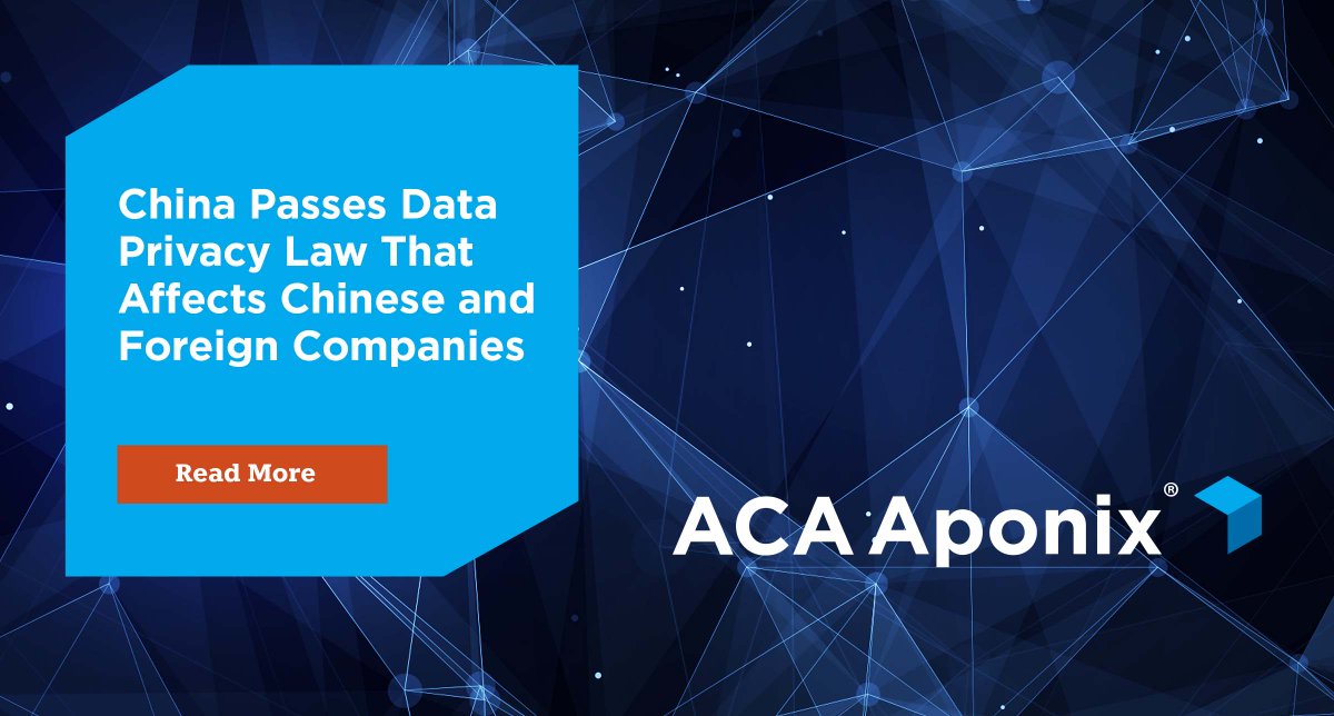 AponixFT's tweet image. The Personal Information Protection Law of the People&apos;s Republic of China takes effect on November 1, 2021, affecting companies and other entities engaged with personal information about individuals residing in China. Learn more: bit.ly/38xYTS1 #privacy