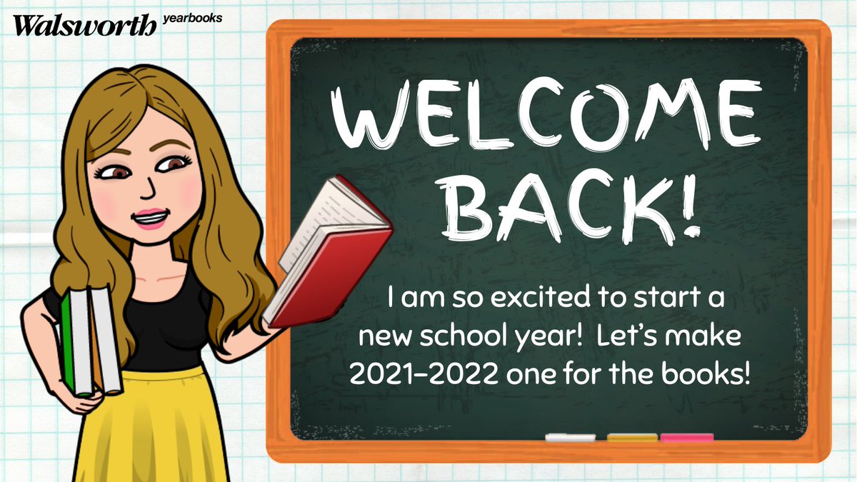 YBKBecky's tweet photo. Welcome back to all New Jersey teachers and students as they return to school over the next few days. Here's to a happy and healthy school year! #Walsworth #yearbooks #BackToSchool #BacktoSchool2021 https://t.co/Q5azETVLiG