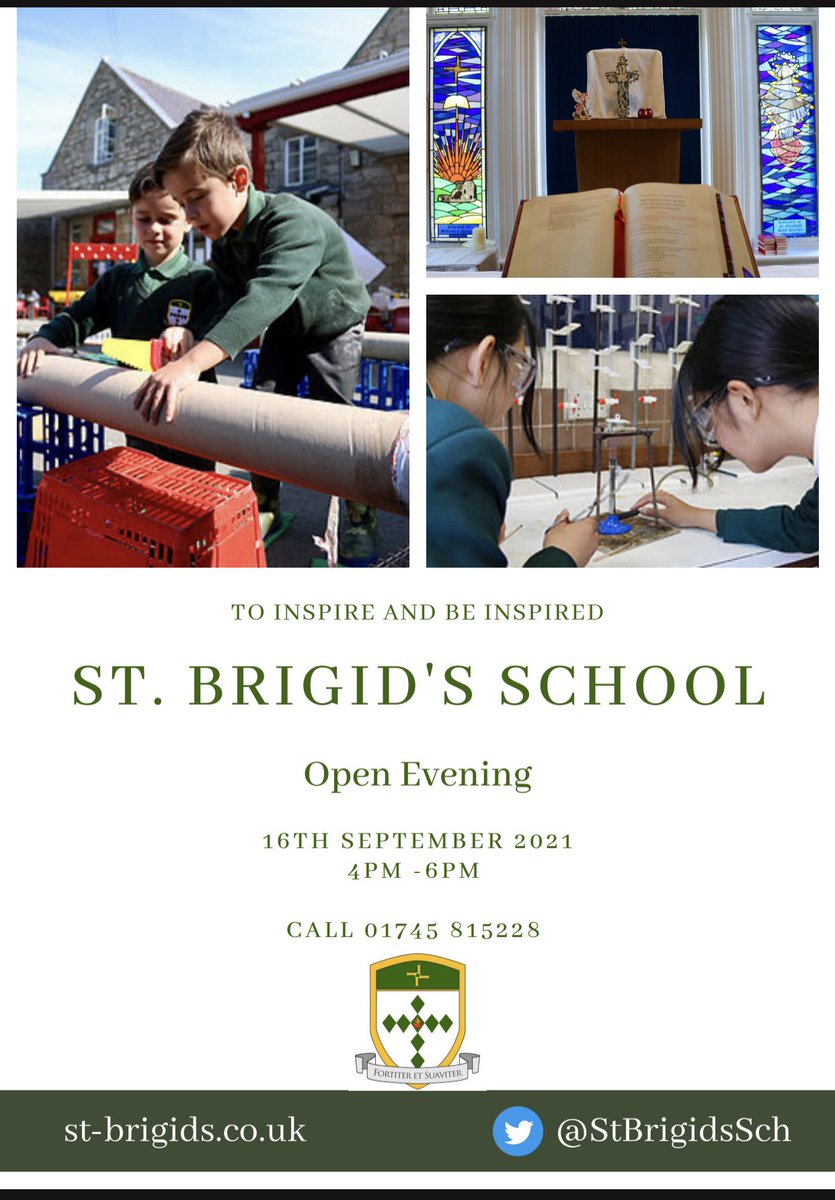 StBrigidsSch's tweet photo. Outstanding academic results &amp; pastoral care; small classes; top 5% of A-level results in the country; family values &amp; a rich tradition of high standards and a culture of kindness. Why WOULDN’T you come to  #OpenEvening ?! #Brigidine #StBrigids #NorthWales #ToInspireAndBeInspired https://t.co/zG4I2IrnaS