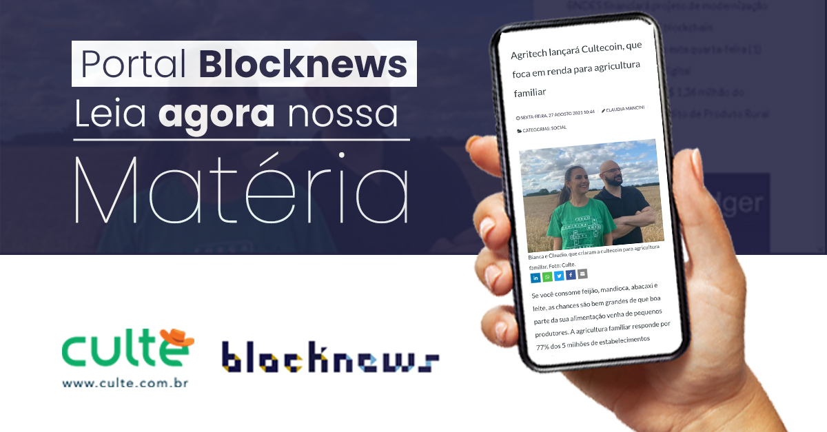 Cultecoin's tweet photo. Confira a matéria que saiu no Blocknews sobre a Cultecoin e como nosso token vai impulsionar a agricultura familiar. 😉

💻 https://t.co/nTLVWhCKD0 https://t.co/oMCGLuIMbH