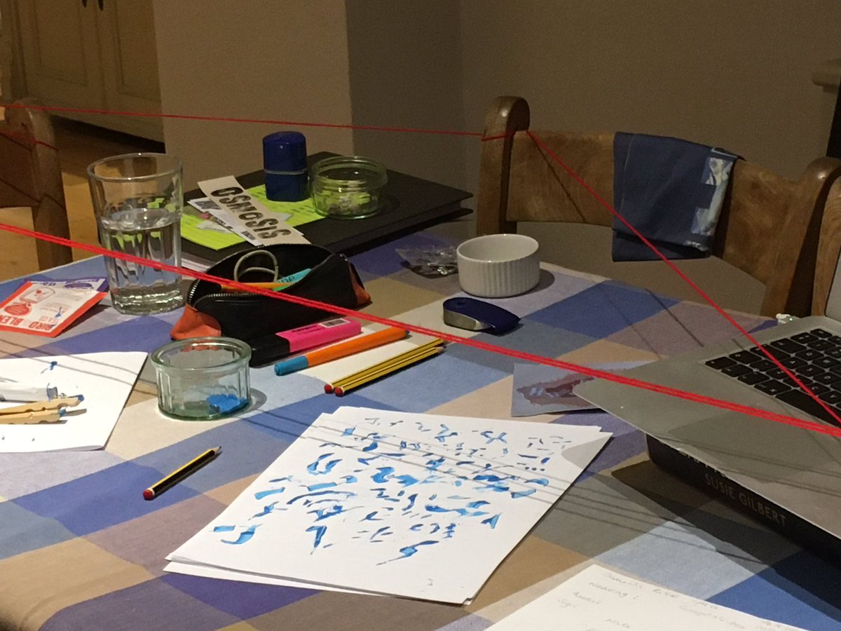 Fun evening weaving domestic space &amp; rituals with <a href="/OsmosisPress/">Osmosis Press</a> <a href="/ShamelaPamela/">E.P Jenkins 🏳️‍🌈</a>