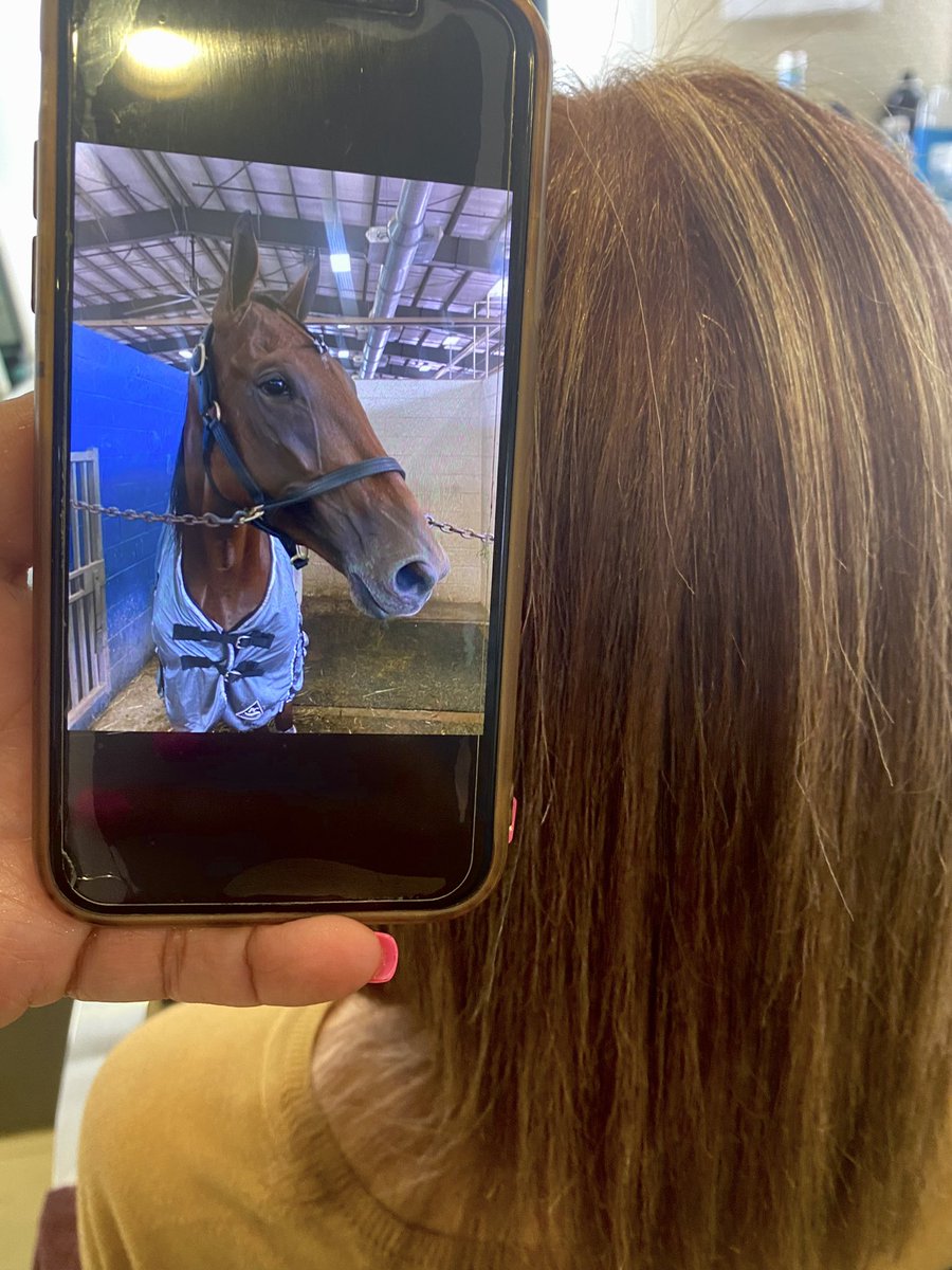 LavingerMardi's tweet photo. I had my hair color freshend up today.  Looks like Jk Alwaysbalady and I are a match!  Lol. https://t.co/Y9fFJrBCz8