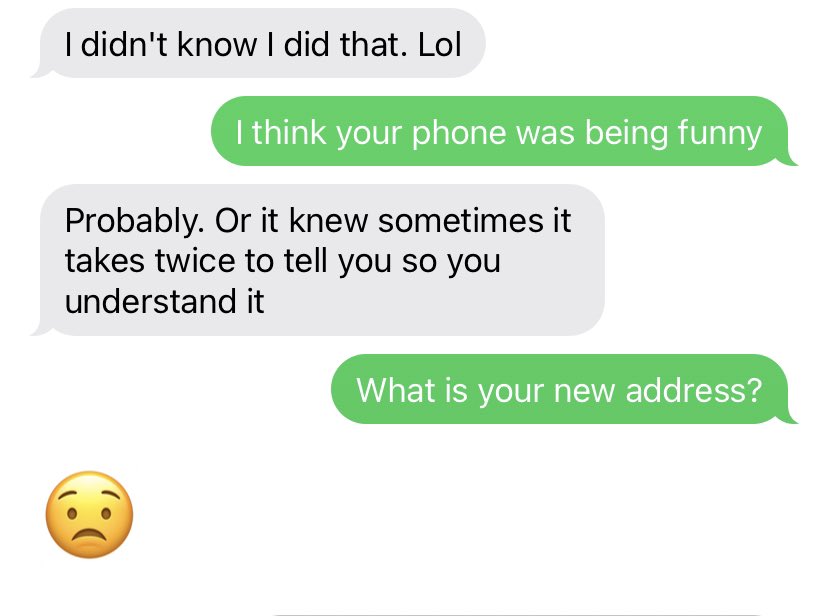 SuzConner's tweet photo. When your husband’s phone sends you a message twice and his response… lol https://t.co/iFceDJAQGv