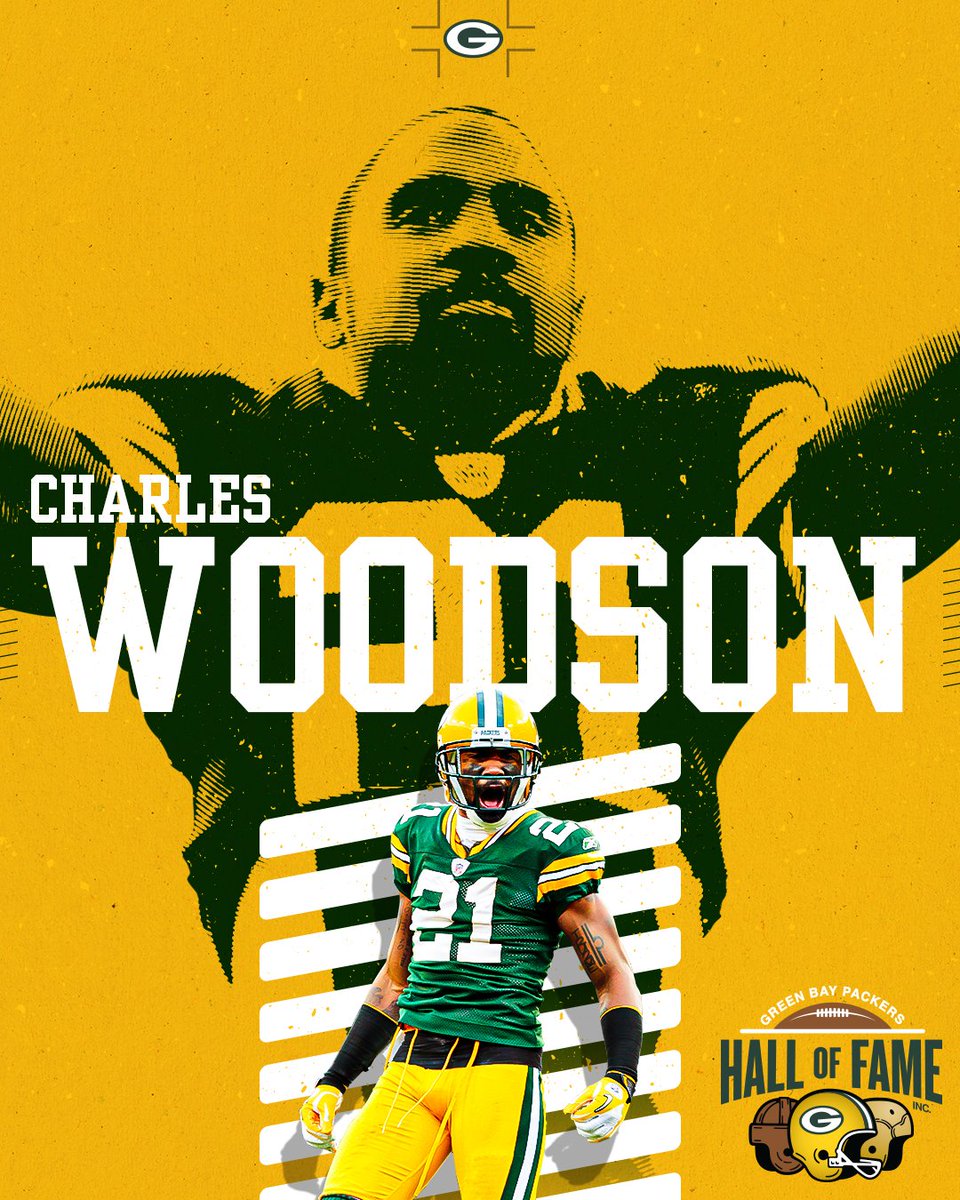 packers's tweet image. Pro Football Hall of Famer ✅
Packers Hall of Famer ✅

Congratulations, @CharlesWoodson! 

#PackersHOF | #GoPackGo