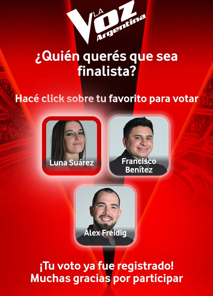 AButtiche's tweet photo. Obvio que sigo votando chicas
#LaVozArgentina https://t.co/J9PjWMu6cJ