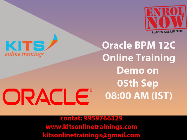 kits_trainings's tweet image. Enroll Now kitsonlinetrainings.com/course/oracle-…
Get the basics of Oracle BPM 12 C by Real-Time Experts
Demo on: 05th Sep @ 08:00AM (IST)
#oracle #bpm #oracleprocess #onlinetraining #stayhome #staysafe #kits