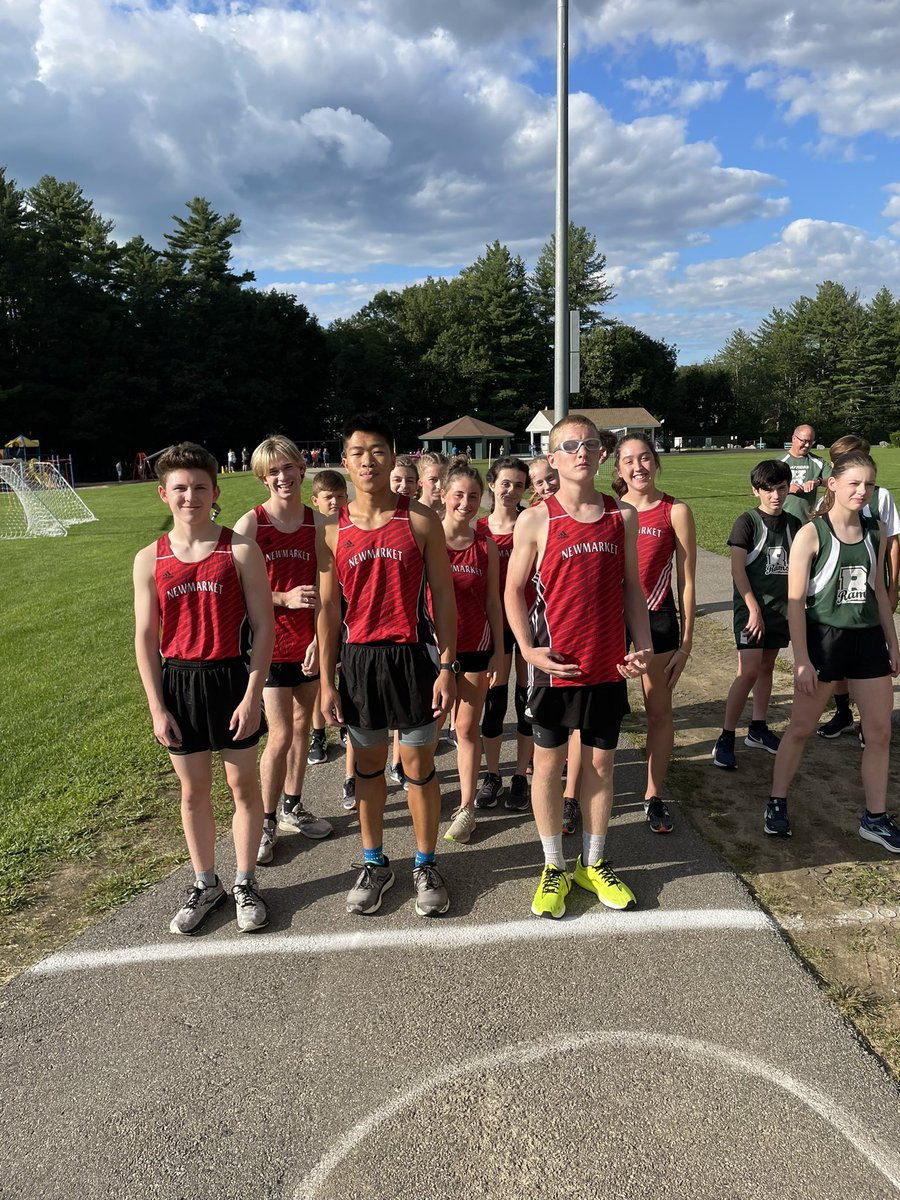 NewmarketXC_TF's tweet photo. Nothing like the first XC meet of the season. Jaron takes first for the boys. Izzy and Alanna go 1-2 for the girls. #MulePride #MulePack https://t.co/NDMp9W75iN