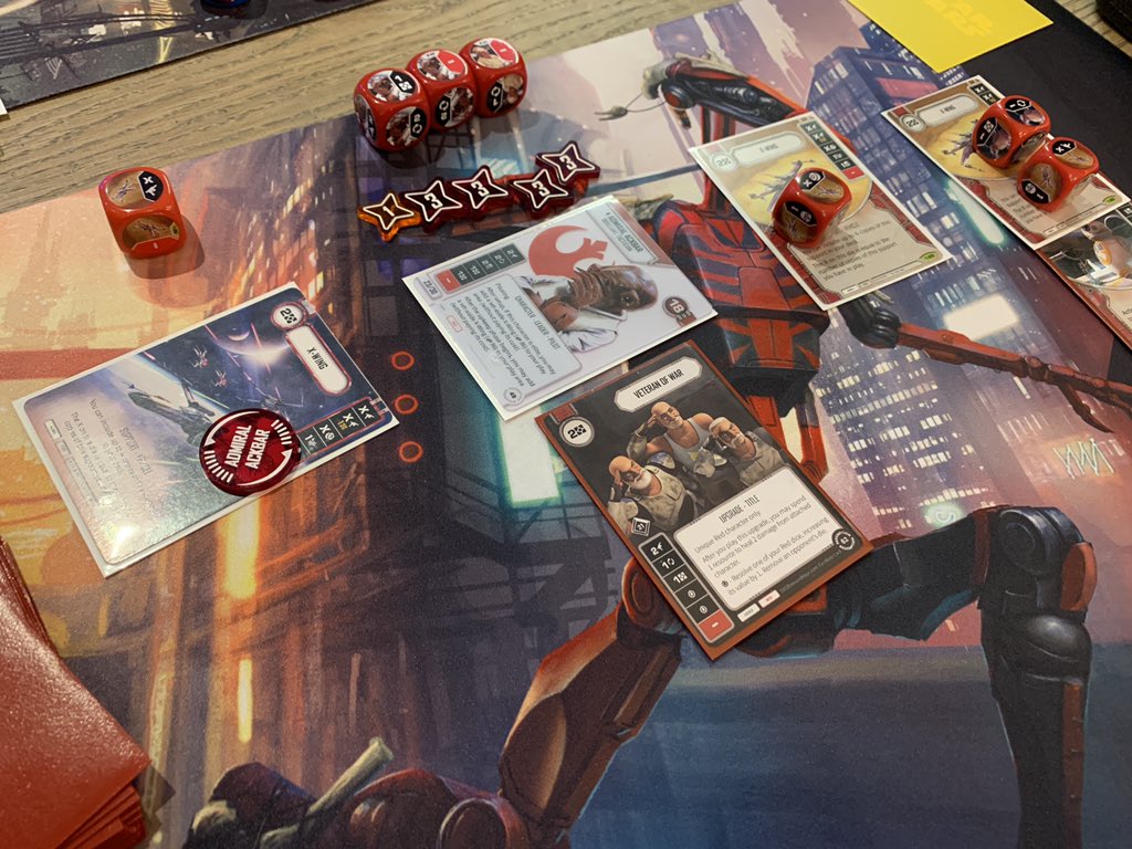 Sarah_TCGGamer's tweet photo. IRL #swdestiny! It’s been a lot of fun rolling dice again https://t.co/GRi3J2JnNy