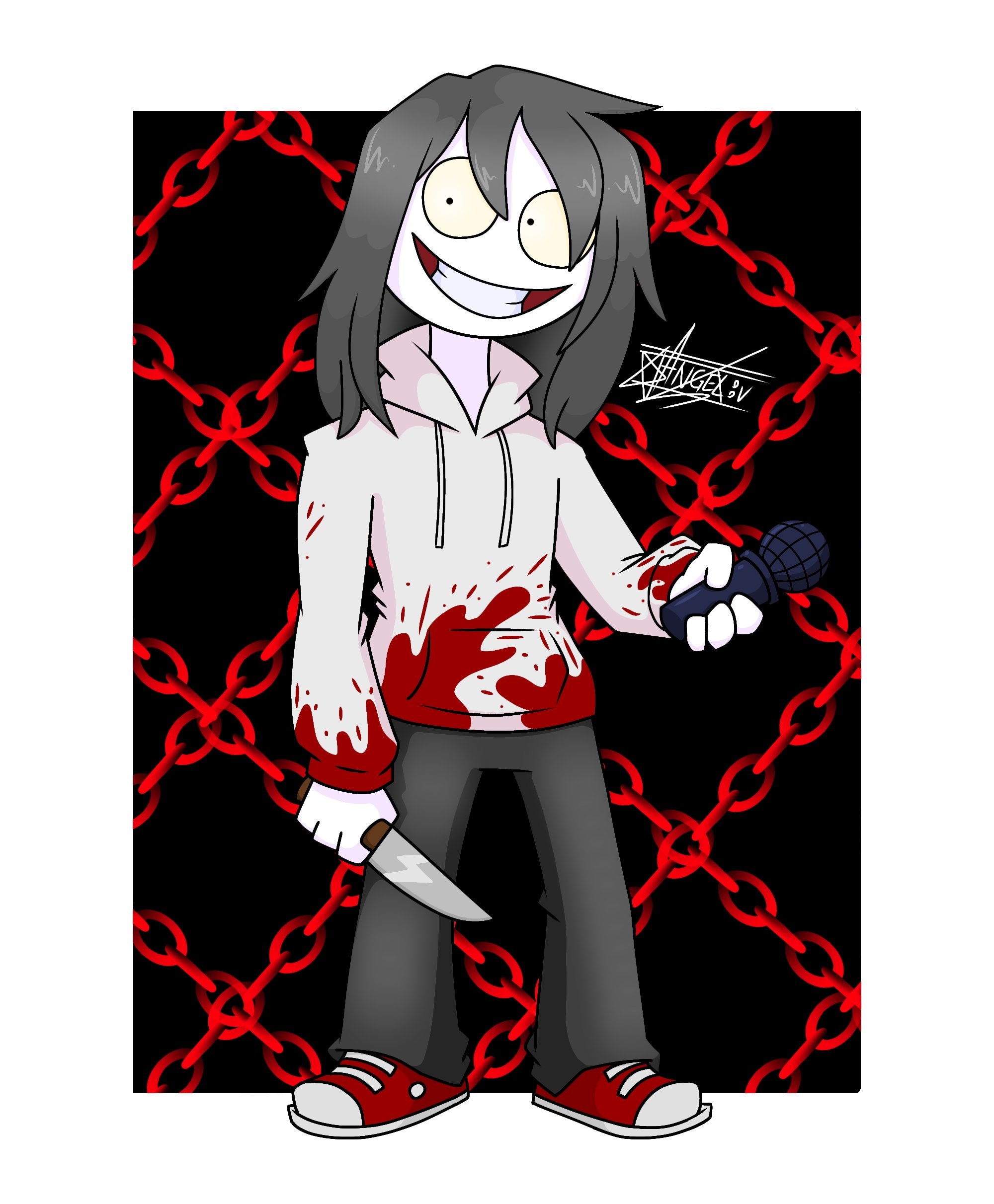 ⛧TwistedUrges⛧ on X: Jeff the Killer 🔪 • • • • • • • • #Sdamos #fnfmods  #fnf #creepypasta  / X