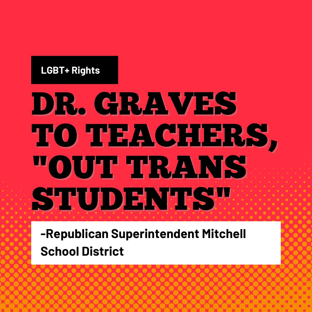 BriggsWarrenSF's tweet photo. This policy must be reversed.

It puts lives at risk. 

Contact Dr. Graves - 

(605) 995-3010 https://t.co/IvfQiya78s