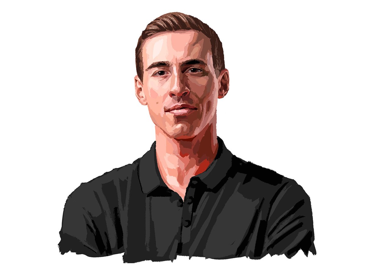 Illustration of a 2021 Olympic athlete, standing tall.