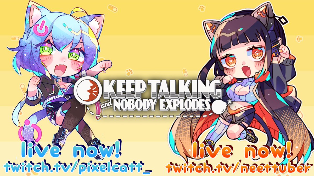 HexaVT's tweet photo. Professional Catgirl Bomb Defusers at your service!!!! (PCBD for short)
Pix is playing Apex right now and I'm just chatting for a bit!
π¨: @/YUIGA_144
#YoomLIVE #ENVTuber #VTuberEN
https://t.co/DIec4M7l7b
https://t.co/LluADJwVg7 https://t.co/YMnaSA6gy3