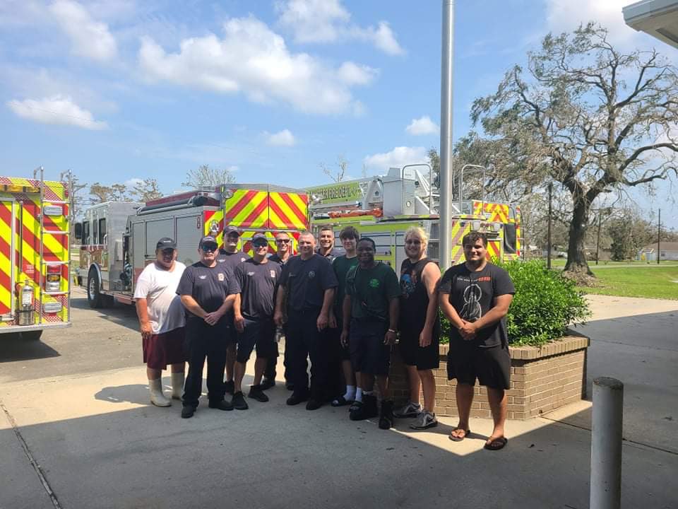 LAFIREMARSHAL's tweet photo. More than 150 firefighters have come from around Louisiana &amp; other states to step in for local firefighters to give them a break from helping their communities so they can start helping their families following #Ida. https://t.co/N8nP2u0iZl