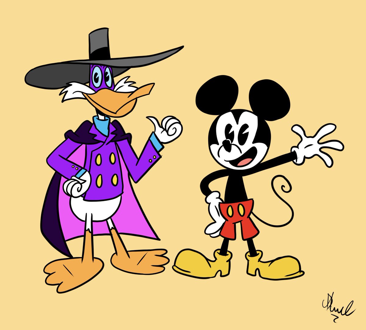 More Darkwing in the Mickey Mouse shorts style

#darkwingduck #thewonderfulworldofmickeymouse
