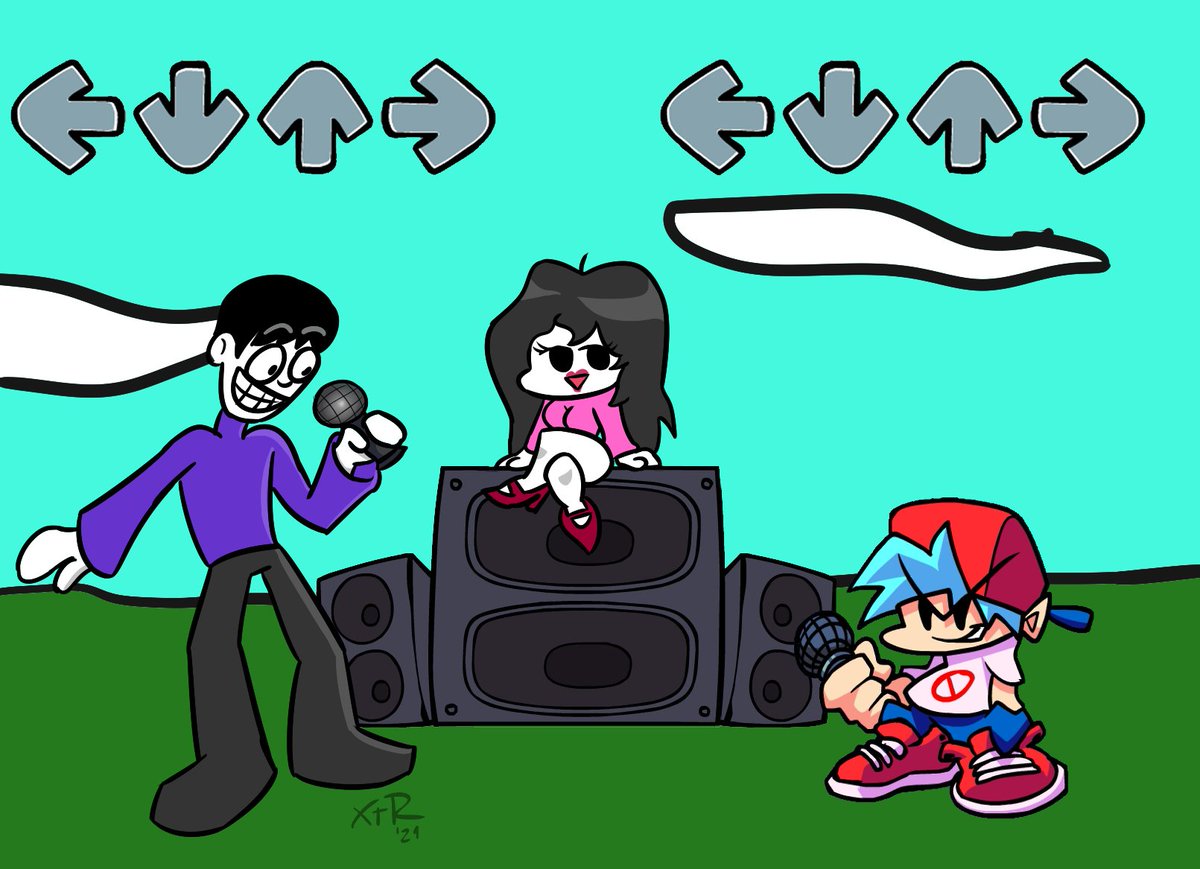 Extra_artsies's tweet image. &quot;Che Valentina, mirá, estamos en un mod de Friday Night Funkin&quot;
#alejoyvalentina #locoarts #fridaynightfunkin