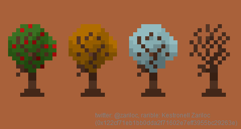 zariloc's tweet photo. I decided to use a #set of one #tree for @Pixel_Dailies + #pixel_dailies, cause in this case I like to play with few colours and see a major difference Smiling face with open mouth.
Restriction: 12x18px each.
#pixelart
#everypixelcounts
#minimalism https://t.co/5jIrm8qN2k