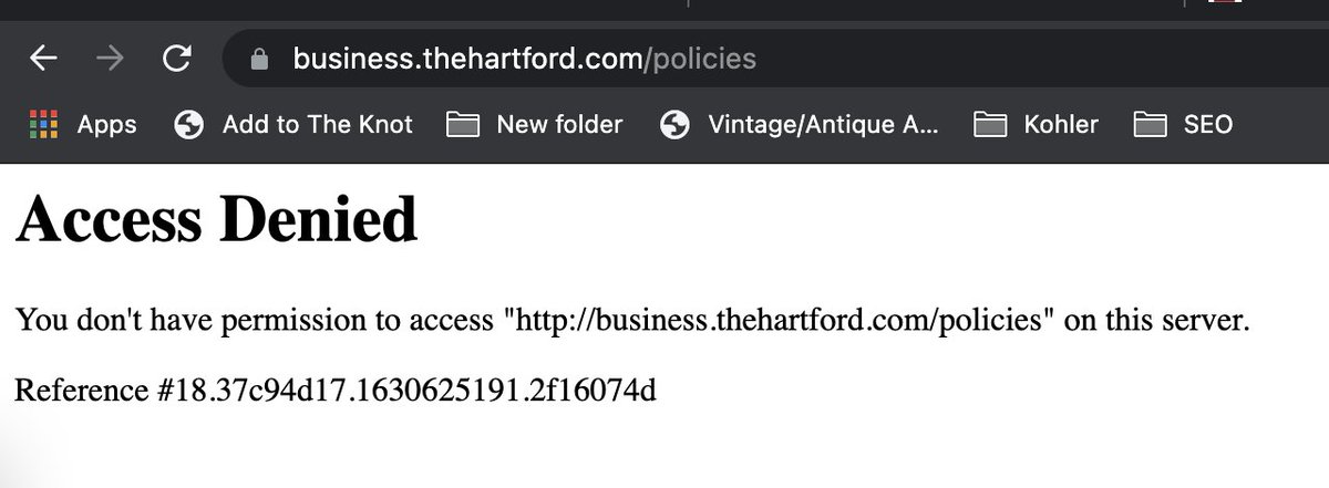 TheMatthewSmith's tweet photo. @TheHartford  do you not allow business users to log in while physically in Mexico? This is the error I am receiving when I try and log in. I tried calling the customer service line and it just gave me a recording in Spanish and hung up on me too. https://t.co/ZynjXDoAK5