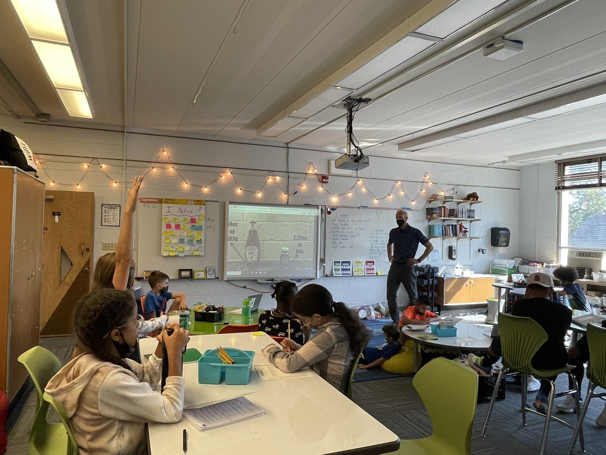ebertjess's tweet image. @tosajefferson 5th graders engaging in a 3-Act math task. An excellent way to foster an environment where students question, engage in problem solving, develop and explore a range of strategies, collaborate, discuss, and share ideas. #growingmathminds #day2 @gfletchy