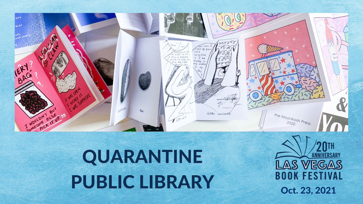 Las Vegas Book Fest (@vegasbookfest) on Twitter photo We're excited for <a href="/QuarPubLibrary/">Quarantine Public Library</a>'s workshop at this year's #VegasBookFest! They will demonstrate how to make a book from a single sheet of standard office paper. 📖
QPL was created in response to the loss of shared public space & institutional art access during #COVID19. We're excited for <a href="/QuarPubLibrary/">Quarantine Public Library</a>'s workshop at this year's #VegasBookFest! They will demonstrate how to make a book from a single sheet of standard office paper. 📖
QPL was created in response to the loss of shared public space & institutional art access during #COVID19.