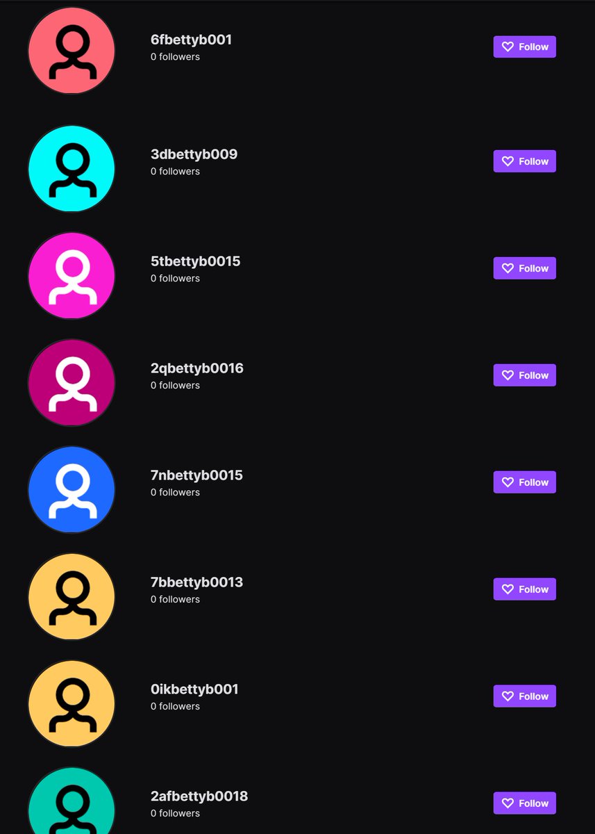 WonderPenguin's tweet photo. J*dgeJ*dySl*yer got nuked last night so theyve updated the bots for the week. Here are the naming conventions to look out for now: https://t.co/WD4zjzZjwm