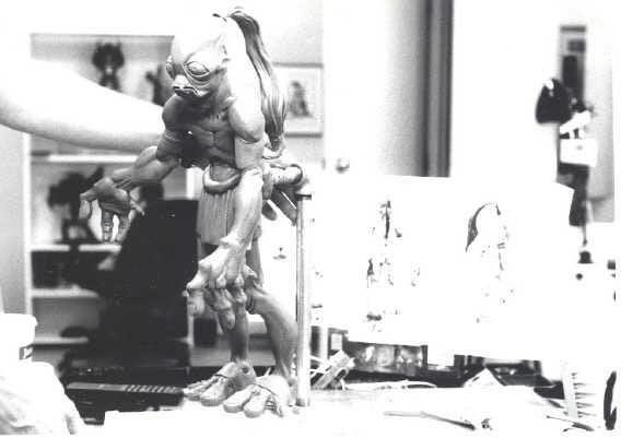 From our time working on the original Oddworld game, Oddworld: Abe's Oddysee. This is a two foot tall Abe sculpted in Super Sculpey. We sculpted seven characters for the game. 😊 