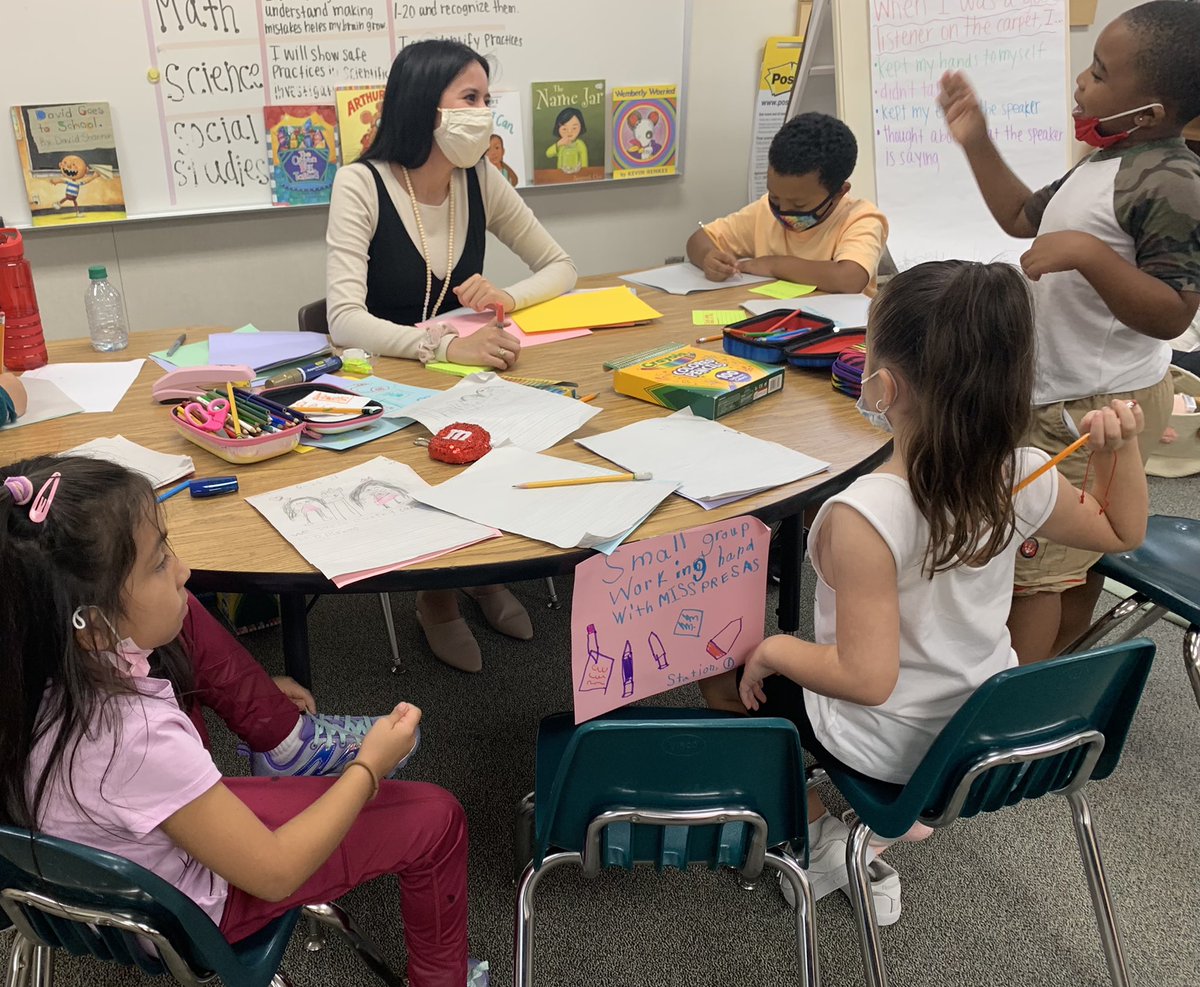 BJE_Wolverines's tweet image. It’s the student-made sign for us! 
💙💛💙💛#smallgroup #WritingWorkshop #Tier1Instruction