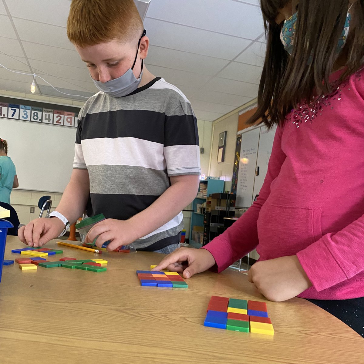 Lots of math discussions happening in fourth grade as we discuss the area of rectangles and how it relates to multiples and factors! <a href="/TraKeilty/">Tra Keilty</a>