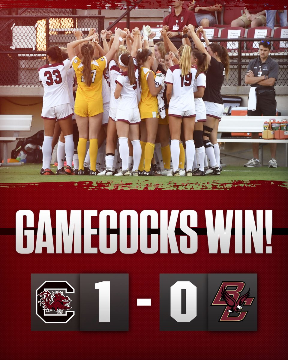 FINAL! South Carolina WINS!
<a href="/PaytonPatrick7/">Payton Patrick</a> goal in the 73rd minute wins it for the 12th ranked Gamecocks

#Gamecocks🤙