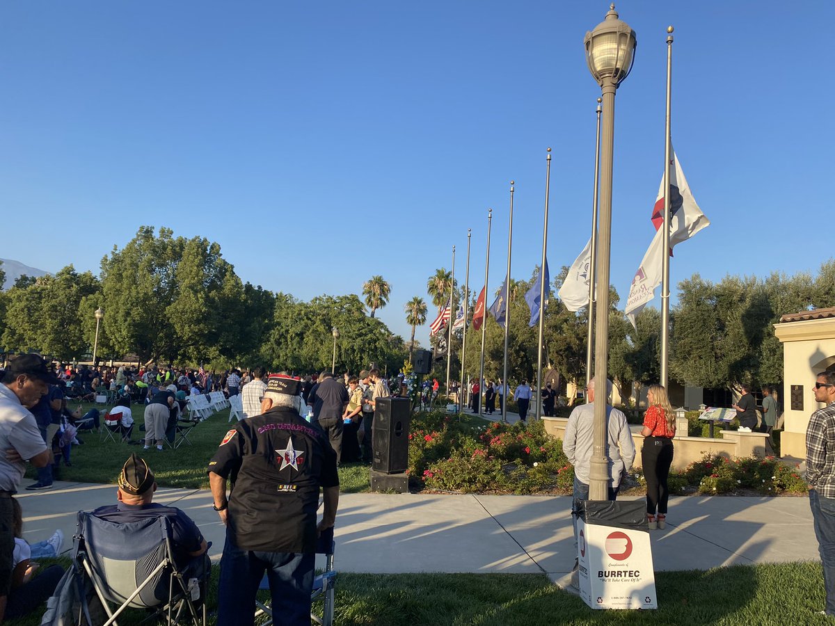 byallysonrae's tweet photo. Family members, veterans and friends are gathered at Central Park in Rancho Cucamonga for a vigil honoring Lance Cpl. #DylanMerola, one of 13 U.S. servicemen killed in #Kabul last month. The vigil is hosted by @CityofRC and Los Osos High School. @ivdailybulletin @pressenterprise https://t.co/k5ST8yn1ZR