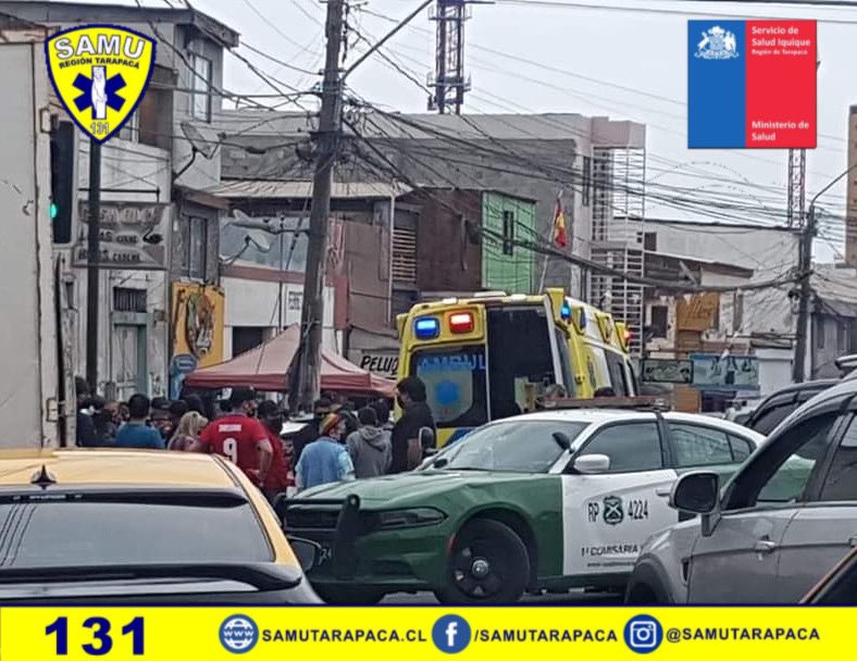 Nuestra unidad avanzada SAMU trabajo conjunto a <a href="/cbi_iqq/">Cuerpo de Bomberos de Iquique</a> en un accidente automovilístico, para el rescate, estabilización y traslado a la Urgencia del <a href="/hospitaliquique/">Hospital de Iquique</a> de los involucrados. #iquique #ABCdelTrauma