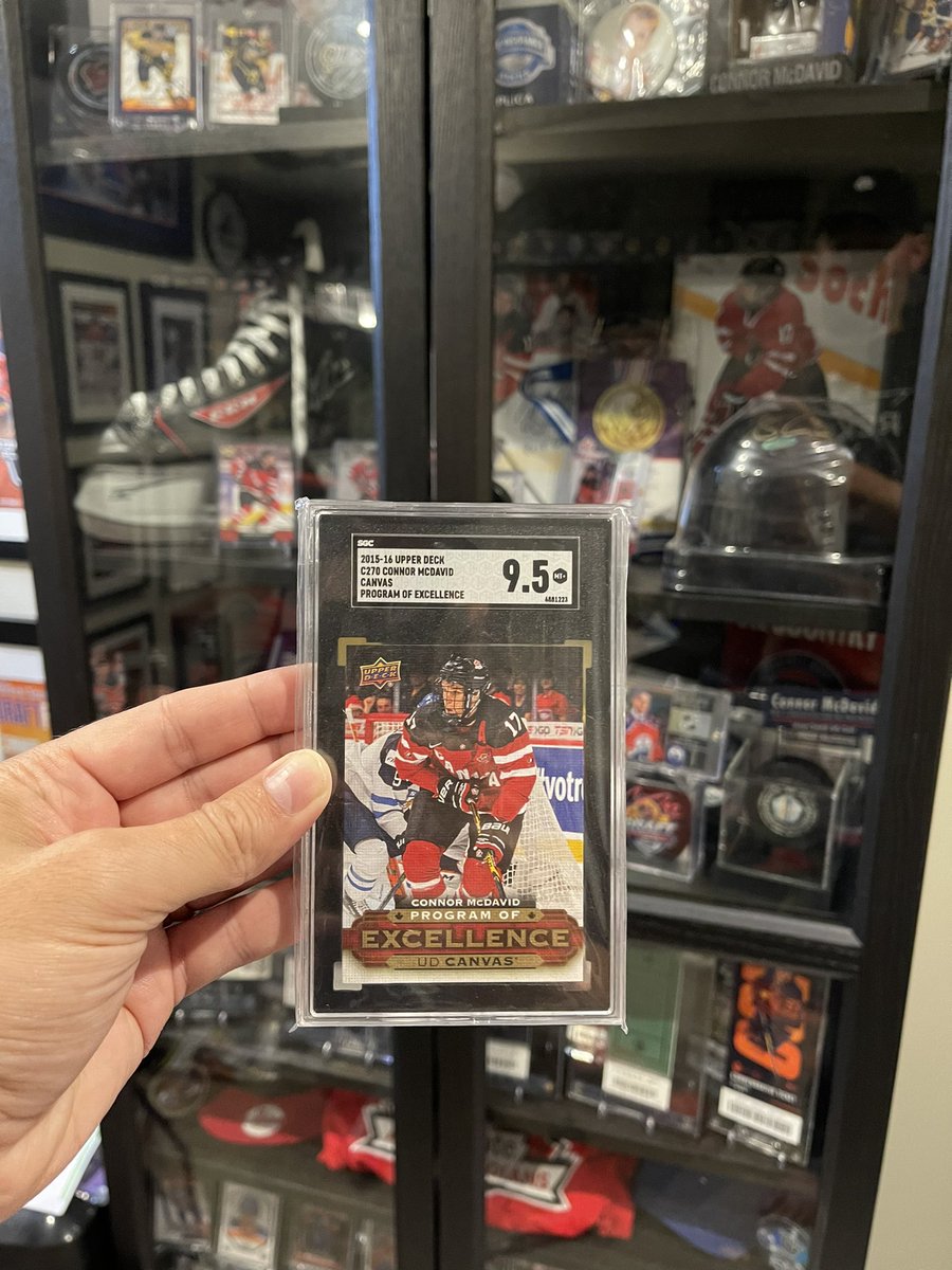 hockeyden's tweet photo. Boom!!! π₯ππ₯ Added another beauty rookie year McDavid card to the shrine!! 2015-16 Program of Excellence Canvas 9.5. @UpperDeckSports @UpperDeckHockey #CollectConnor https://t.co/gAYtzlcByQ