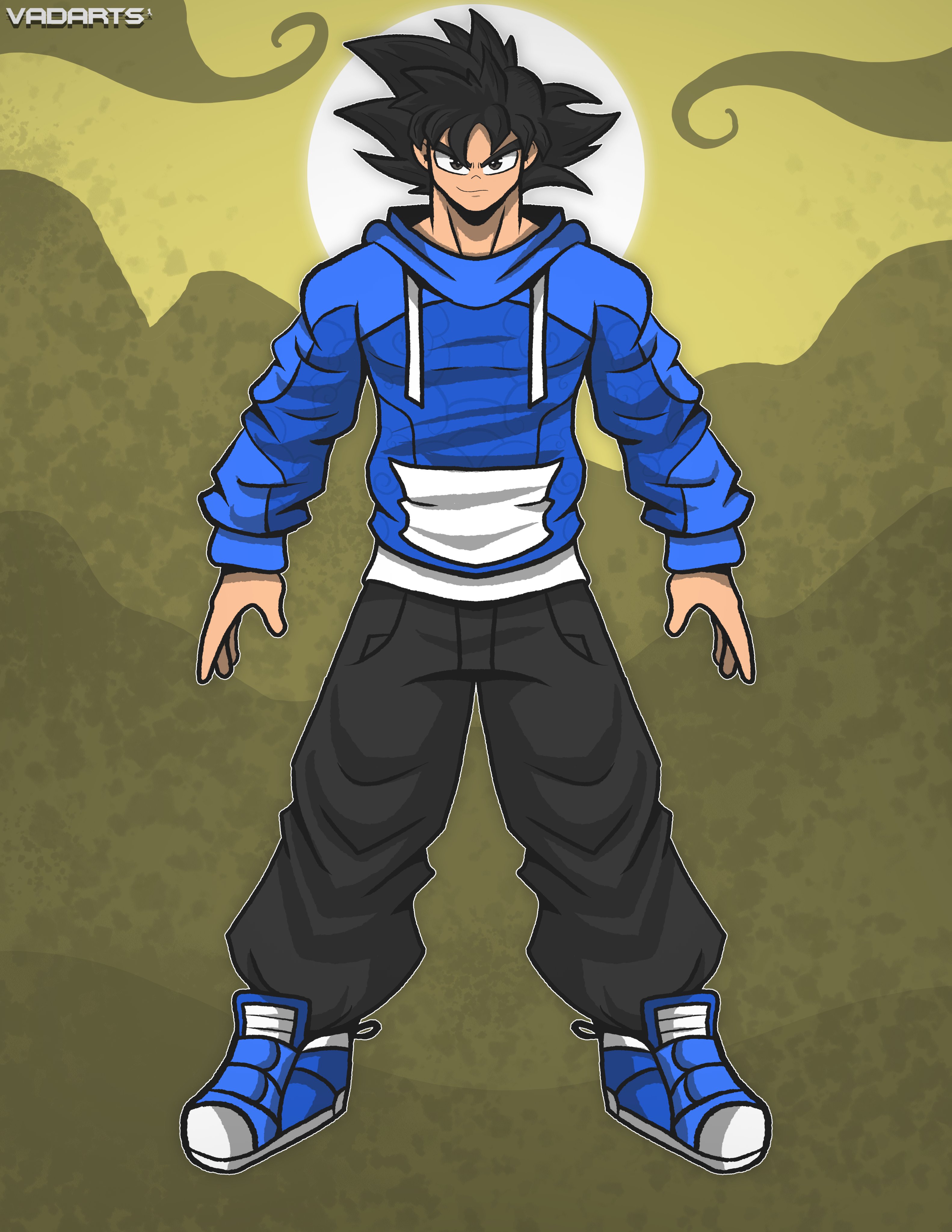 Goku wearing a hoodie clearance