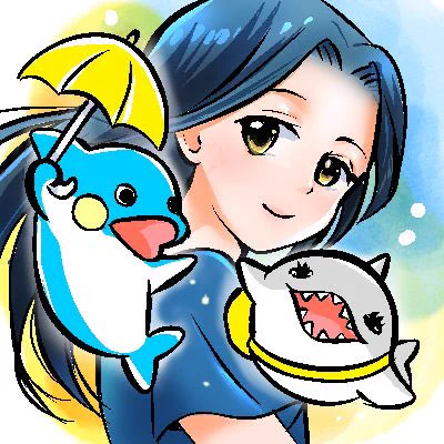 モネちゃんの今の髪型で新しいアイコンを描きました
☀️☂️🐬🦈☁️

#モネ絵  #おかえりモネ 
