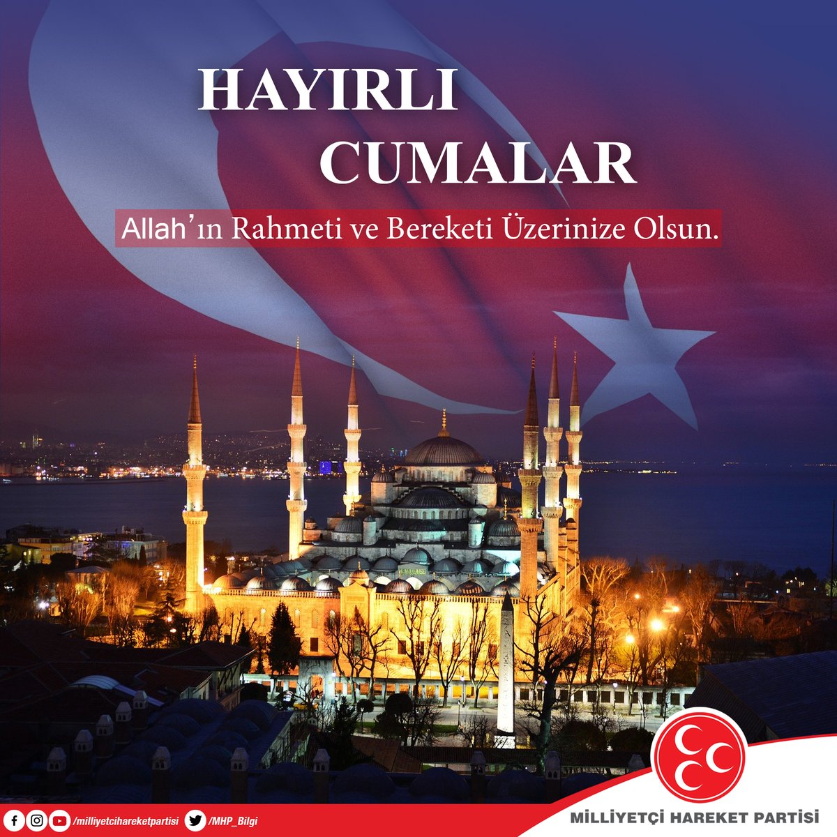MHP_Bilgi's tweet photo. Allah'ın Selamı Rahmeti, Bereketi üzerimize olsun!
Cumamız Mübarek Olsun! Hayırlı Cumalar. https://t.co/yN3HbcXIrQ